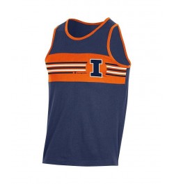 Men's Navy Illinois Fighting Illini Colorblock Tank Top $17.84 T-Shirts