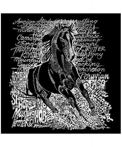 Popular Horse Breeds Men's Raglan Word Art T-shirt Gray $24.29 T-Shirts