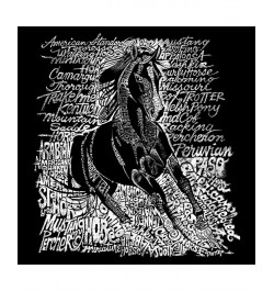 Popular Horse Breeds Men's Raglan Word Art T-shirt Gray $24.29 T-Shirts