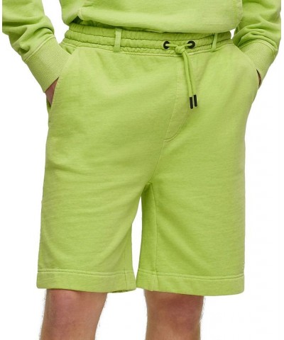 BOSS Men's Cotton-Blend Embroidered Logo Relaxed-Fit Shorts Green $43.52 Shorts