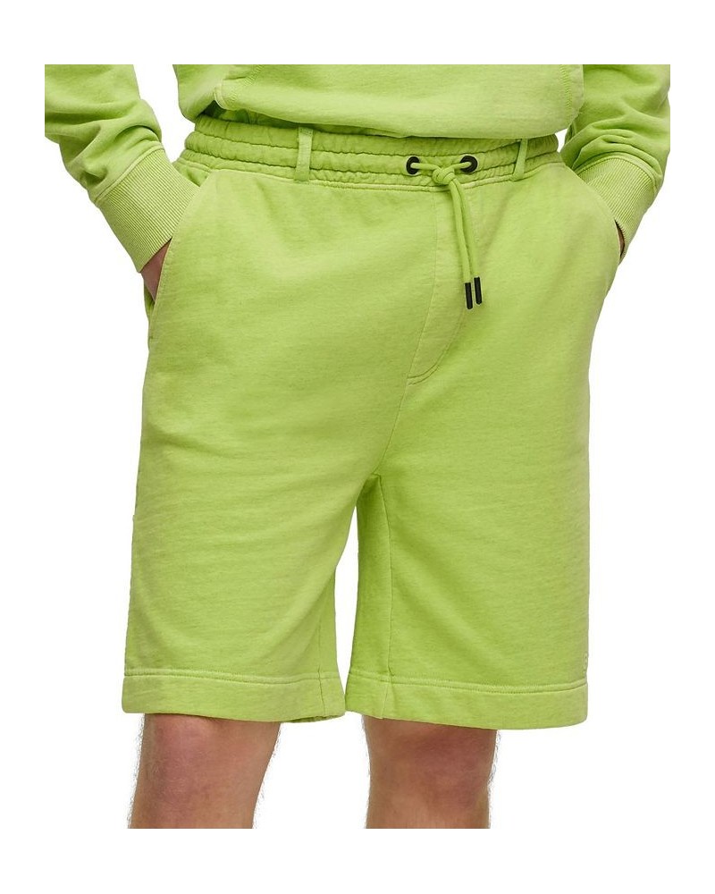 BOSS Men's Cotton-Blend Embroidered Logo Relaxed-Fit Shorts Green $43.52 Shorts