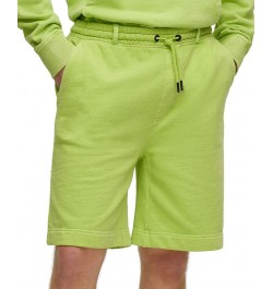 BOSS Men's Cotton-Blend Embroidered Logo Relaxed-Fit Shorts Green $43.52 Shorts