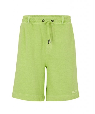 BOSS Men's Cotton-Blend Embroidered Logo Relaxed-Fit Shorts Green $43.52 Shorts