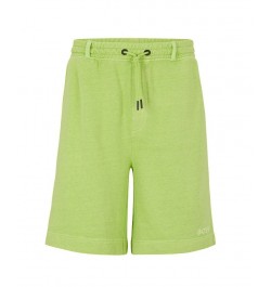 BOSS Men's Cotton-Blend Embroidered Logo Relaxed-Fit Shorts Green $43.52 Shorts