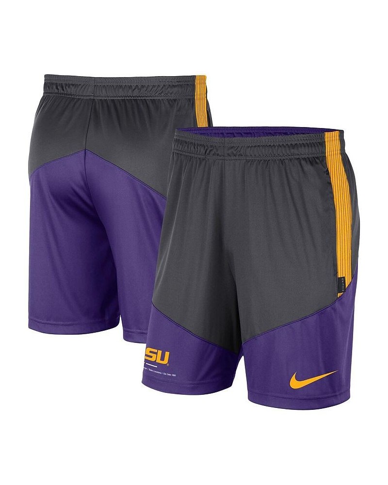 Men's Anthracite, Purple LSU Tigers Team Performance Knit Shorts $29.14 Shorts