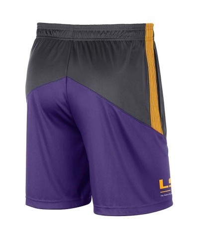 Men's Anthracite, Purple LSU Tigers Team Performance Knit Shorts $29.14 Shorts