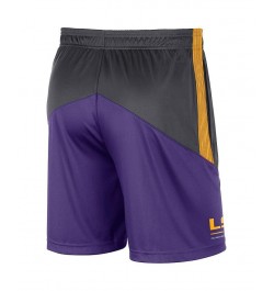 Men's Anthracite, Purple LSU Tigers Team Performance Knit Shorts $29.14 Shorts