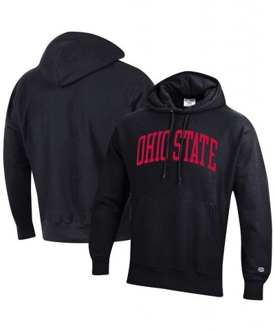 Men's Black Ohio State Buckeyes Team Arch Reverse Weave Pullover Hoodie $47.50 Sweatshirt