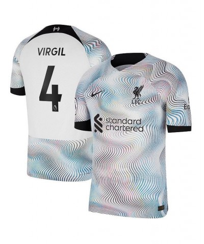 Men's Virgil Van Dijk White Liverpool 2022/23 Away Vapor Match Authentic Player Jersey $83.85 Jersey