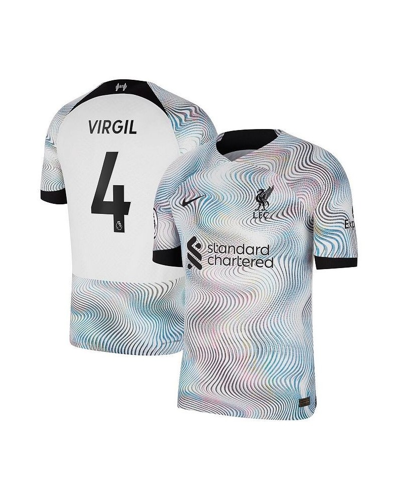 Men's Virgil Van Dijk White Liverpool 2022/23 Away Vapor Match Authentic Player Jersey $83.85 Jersey