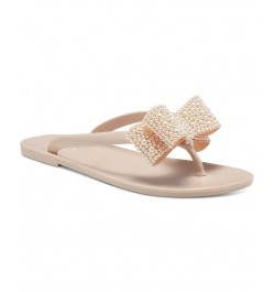 Madena Bow Jelly Sandals Tan/Beige $21.29 Shoes