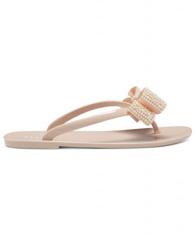 Madena Bow Jelly Sandals Tan/Beige $21.29 Shoes