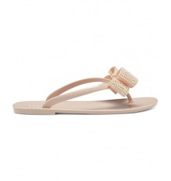 Madena Bow Jelly Sandals Tan/Beige $21.29 Shoes