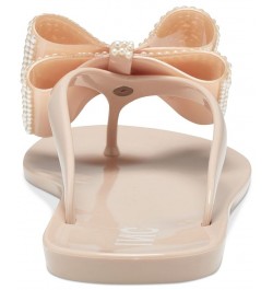 Madena Bow Jelly Sandals Tan/Beige $21.29 Shoes