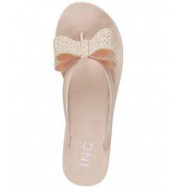 Madena Bow Jelly Sandals Tan/Beige $21.29 Shoes