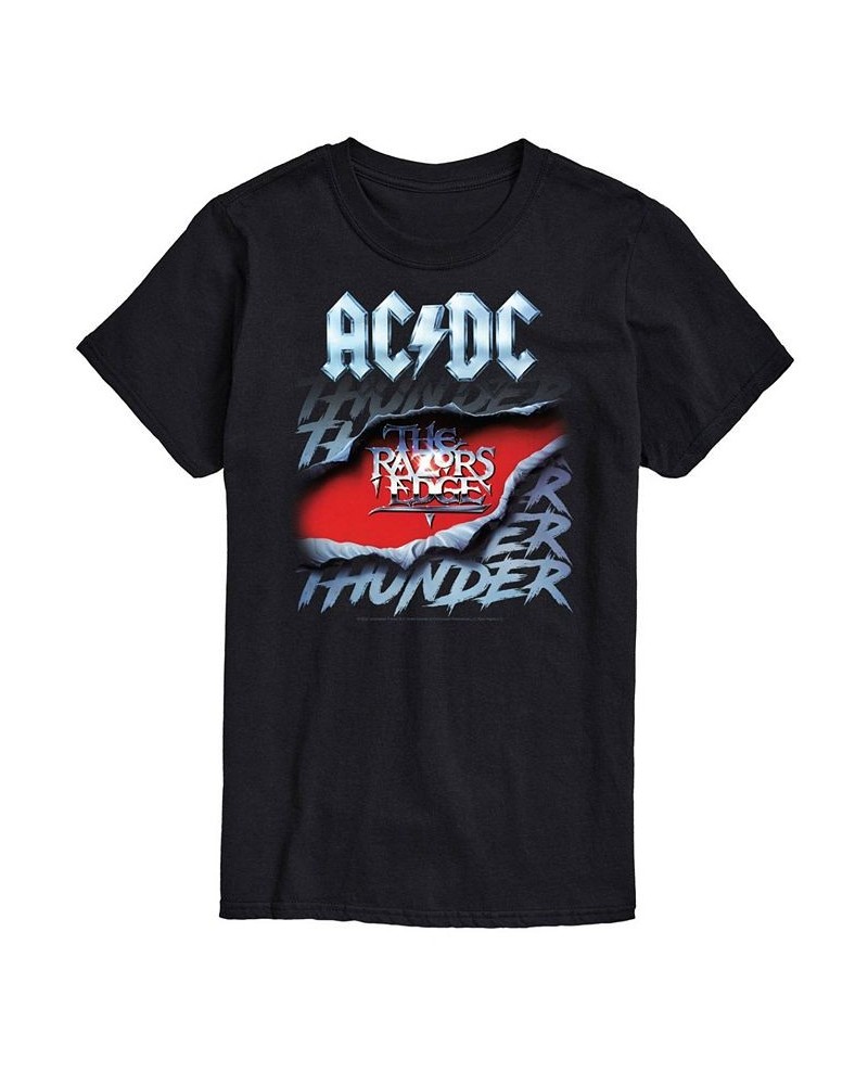 Men's ACDC Thunder T-shirt Black $14.35 T-Shirts