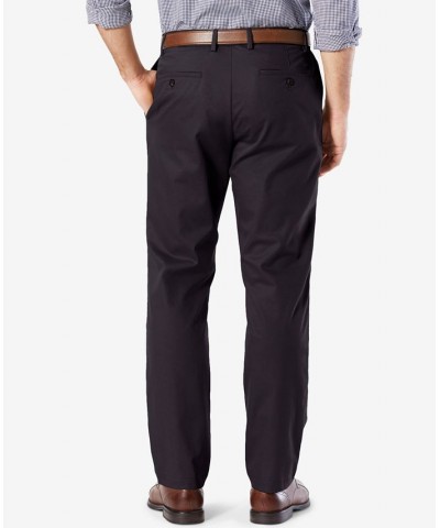 Men's Signature Lux Cotton Athletic Fit Stretch Khaki Pants Blue $28.80 Pants