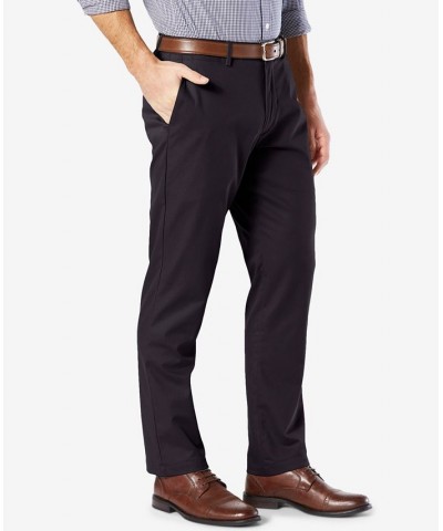 Men's Signature Lux Cotton Athletic Fit Stretch Khaki Pants Blue $28.80 Pants