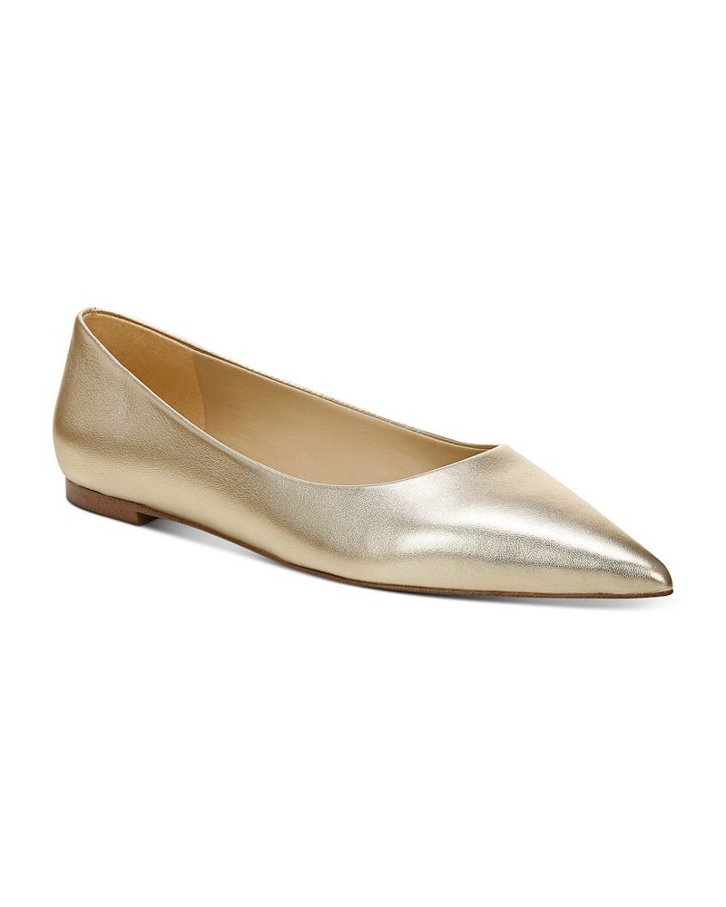 Women's Wanda Pointed Toe Flats Yellow $46.00 Shoes