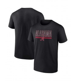 Men's Branded Black Alabama Crimson Tide Classic Inline Team T-shirt $16.45 T-Shirts