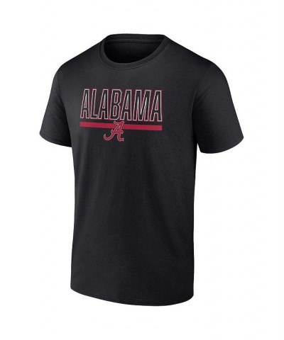 Men's Branded Black Alabama Crimson Tide Classic Inline Team T-shirt $16.45 T-Shirts