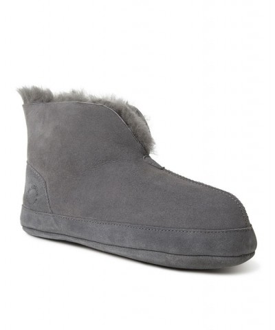 Men's Byron Bay Genuine Shearling Boot Slippers Gray $45.58 Shoes