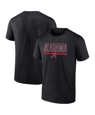 Men's Branded Black Alabama Crimson Tide Classic Inline Team T-shirt $16.45 T-Shirts