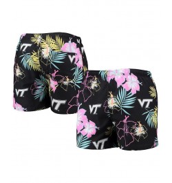 Men's Black Virginia Tech Hokies Neon Floral Swim Trunks $27.60 Swimsuits