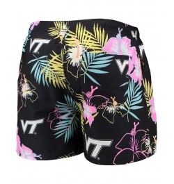 Men's Black Virginia Tech Hokies Neon Floral Swim Trunks $27.60 Swimsuits