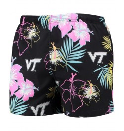 Men's Black Virginia Tech Hokies Neon Floral Swim Trunks $27.60 Swimsuits