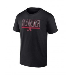 Men's Branded Black Alabama Crimson Tide Classic Inline Team T-shirt $16.45 T-Shirts