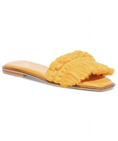 Women's Candy Fringe Flat Sandals PD04 $45.78 Shoes