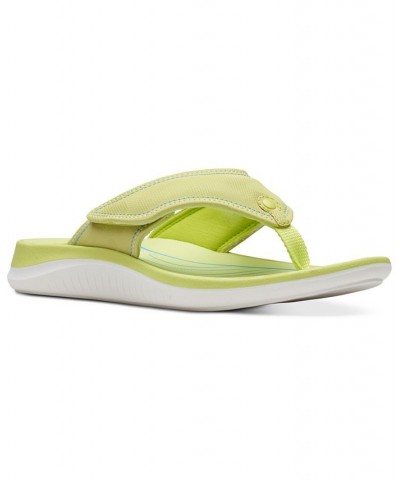 Women's Cloudsteppers Glide Post Comfort Sandals Green $34.45 Shoes