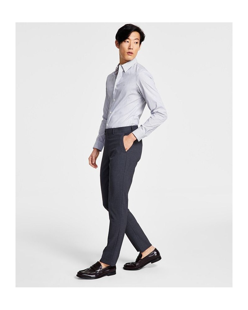 Men's Infinite Stretch Skinny-Fit Dress Pants Dark Grey $27.99 Pants