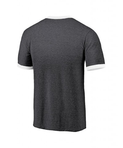 Men's Threads Heathered Black Vegas Golden Knights Ringer Contrast Tri-Blend T-shirt $21.83 T-Shirts