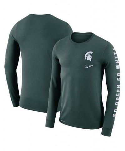 Men's Green Michigan State Spartans Local Mantra Performance Long Sleeve T-shirt $26.54 T-Shirts