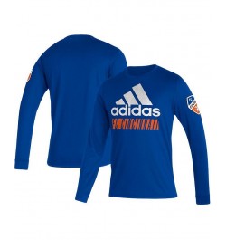 Men's Blue FC Cincinnati Vintage-Like Performance Long Sleeve T-shirt $28.49 T-Shirts