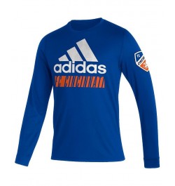 Men's Blue FC Cincinnati Vintage-Like Performance Long Sleeve T-shirt $28.49 T-Shirts