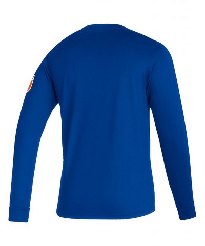 Men's Blue FC Cincinnati Vintage-Like Performance Long Sleeve T-shirt $28.49 T-Shirts