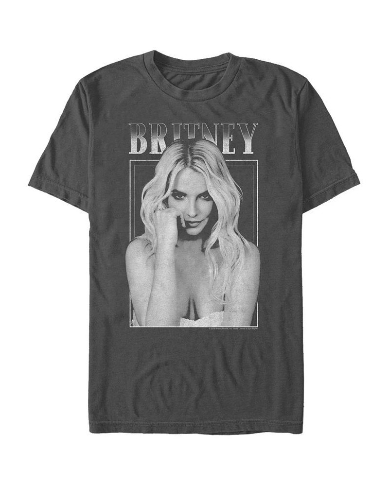 Britney Spears Men's Not That Innocent Portrait Short Sleeve T-Shirt Gray $20.29 T-Shirts