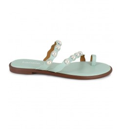 Women's Maltese Flat Sandals Green $27.02 Shoes