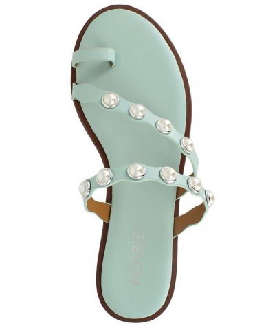 Women's Maltese Flat Sandals Green $27.02 Shoes