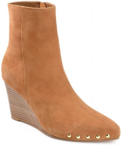 Women's Reeya Studded Bootie Tan/Beige $62.90 Shoes