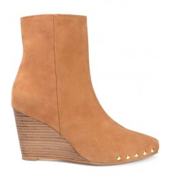 Women's Reeya Studded Bootie Tan/Beige $62.90 Shoes