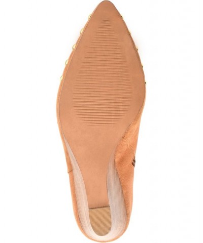 Women's Reeya Studded Bootie Tan/Beige $62.90 Shoes