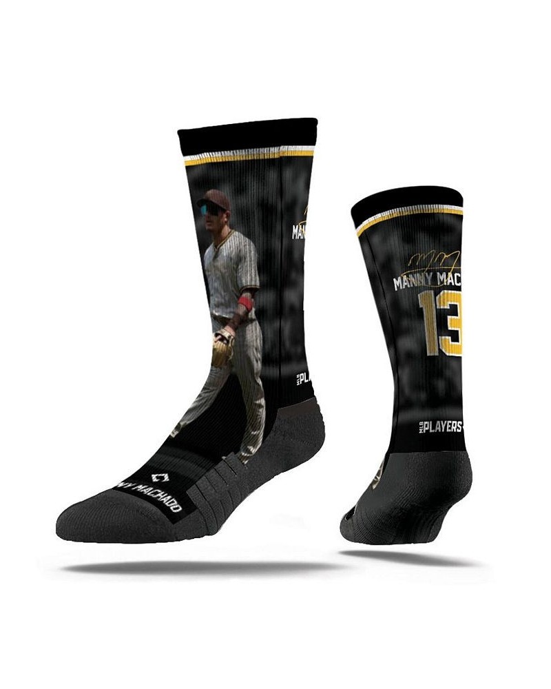 Men's and Women's Manny Machado San Diego Padres Walk Off Premium Full Sub Crew Socks $13.76 Socks