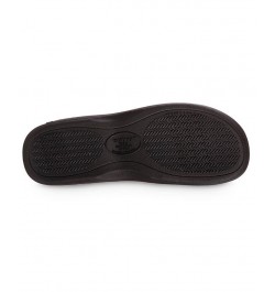 Men's Advanced Memory Foam Microsuede and Houndstooth Jasper Hoodback Comfort Slippers Ash $15.18 Slippers