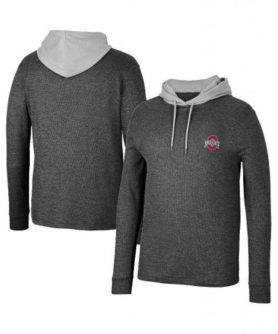 Men's Black Ohio State Buckeyes Ballot Waffle-Knit Thermal Long Sleeve Hoodie T-shirt $35.00 T-Shirts