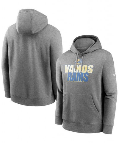 Men's Big and Tall Heathered Charcoal Los Angeles Rams Fan Gear Local Club Pullover Hoodie $38.40 Sweatshirt