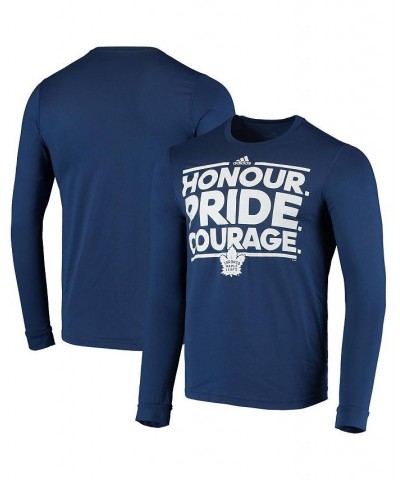 Men's Blue Toronto Maple Leafs Dassler Aeroready Creator Long Sleeve T-shirt $25.49 T-Shirts